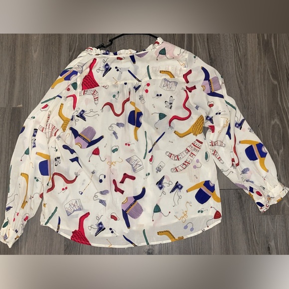 NWT Anthropologie Plus Maeve Snow Day Blouse 16W - Picture 3 of 7